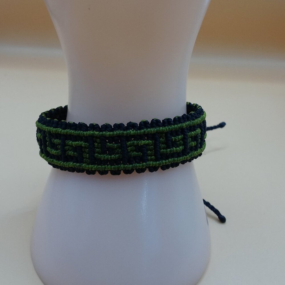 Handmade Woven Macramé Thread Bracelet, Water Resistant Waxed Thread